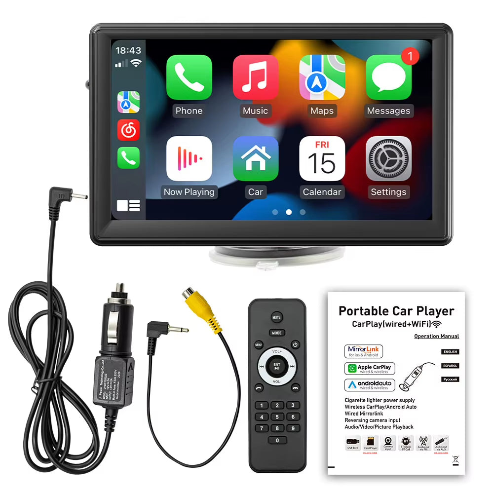 Pantalla 7" Wireless CarPlay/Android Auto Bluetooth 5.1